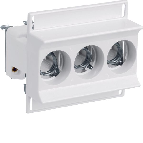 Fuse Base D01 E14 16A 3pole DIN rail cover conductor clip image 1