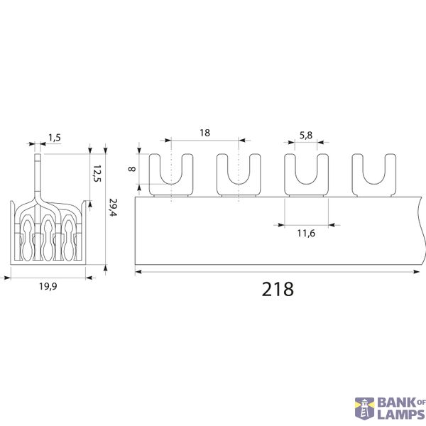 S124F10 S12-4F-10 power rail image 2