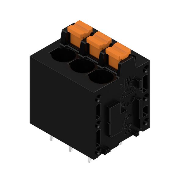 Printed circuit board terminals, 5.08 mm, Number of poles: 3, 180°, Solder pin length (l): 3.5 mm, tinned, black, PUSH IN with actuator, Clamping range, max. : 2.5 mm², Box image 2