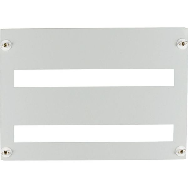 BFZ-FP-2+/48-G Front plate 45mm-Device cutout for 24 Module units per row, 2+ rows, grey image 1