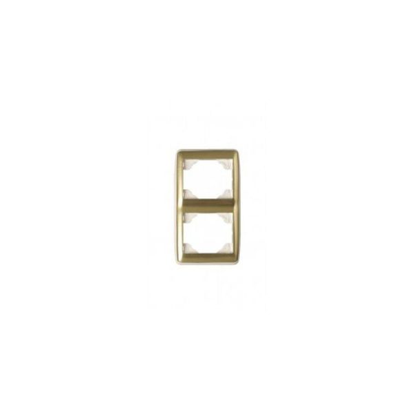 DOUBLE VERTICAL FRAME IVORY/GOLD image 1