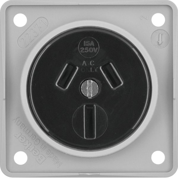 sock. outl. w. earth cont. AUSTRALIA 15 A, screw term, Int. mod. ins., image 1