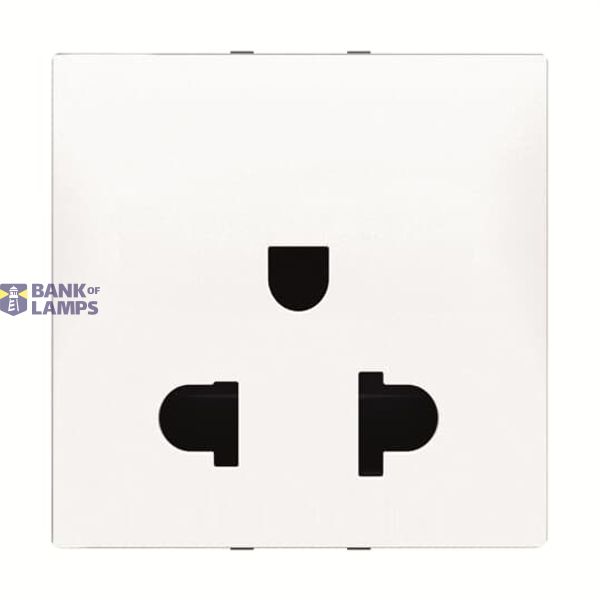 N2238 BL - Euro-American earthed socket outlet - 2M - White image 1
