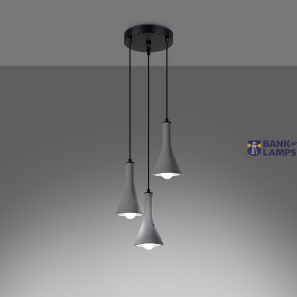 HANGING LAMP REA 3P CONCRETE E14 3X12W IP20 image 7