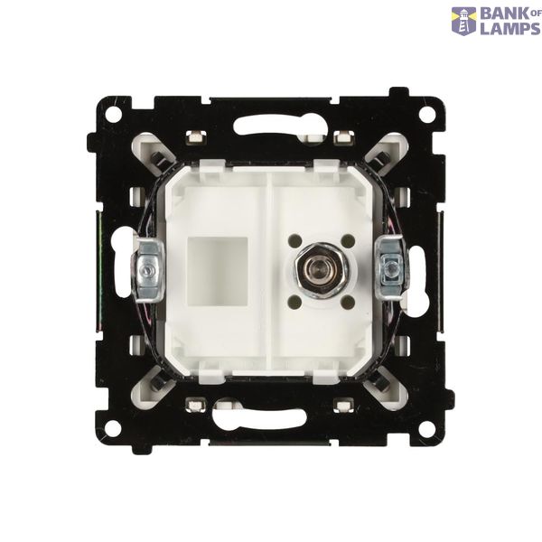 Double socket outlet with earthing, 16A, cream white/electro white image 1