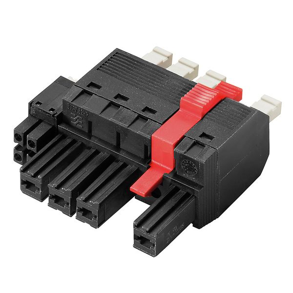 PCB plug-in connector, female plug, 7.62 mm, Number of poles: 2, 180°, PUSH IN with actuator, Clamping range, max. : 6 mm², Box image 1