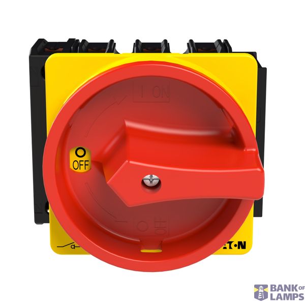 P3 Main switch, 80 A,Flush mounting, 4 pole, Form EA/SVB, Red, Door co image 4