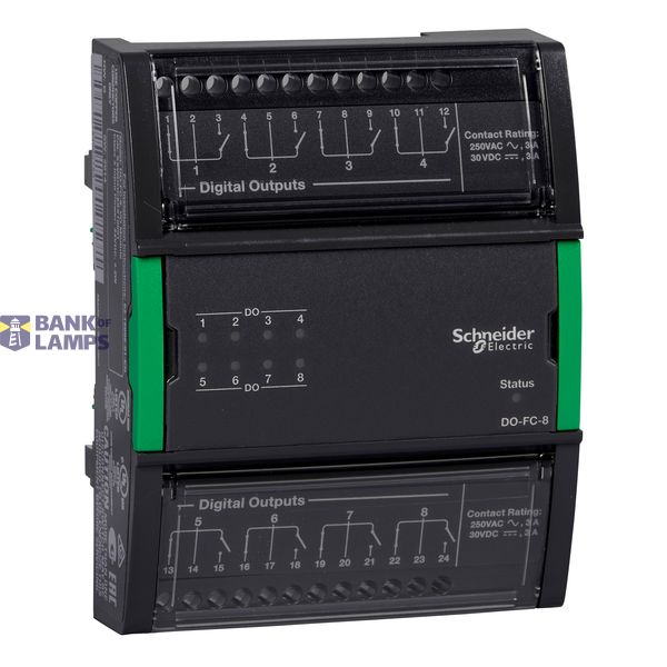 SpaceLogic Controller, I/O module, 8 Form C relay digital outputs image 1