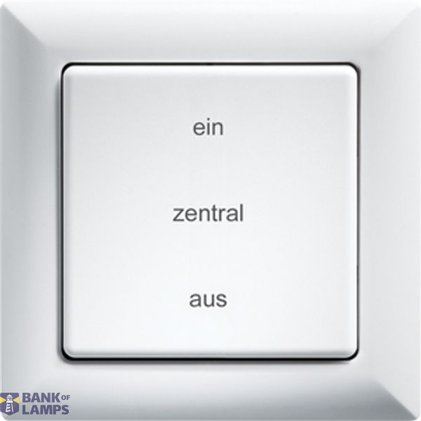 Wireless central control pushbutton 55x55mm without battery and wire, pure white glossy image 1