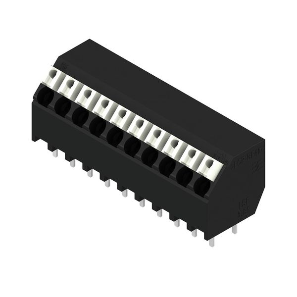 Printed circuit board terminals, 3.50 mm, Number of poles: 10, 135°, Solder pin length (l): 3.5 mm, black, PUSH IN with actuator, Clamping range, max. : 1.5 mm², Tape image 2
