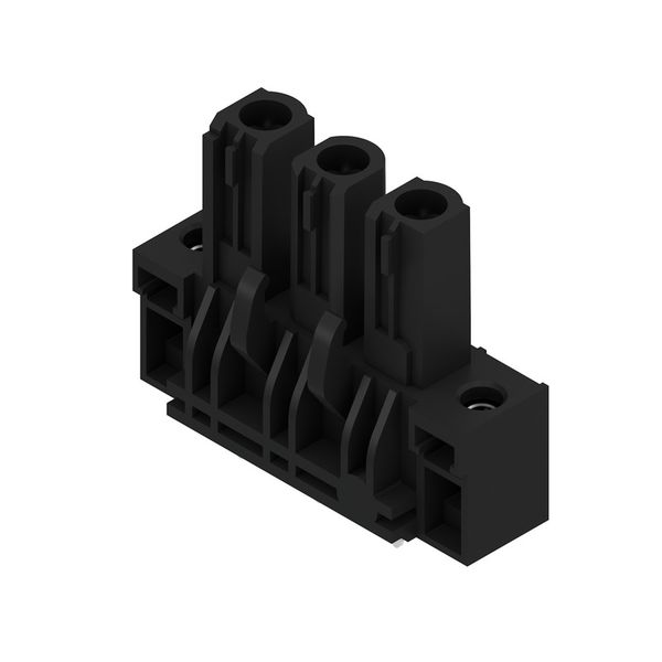 PCB plug-in connector, female header, Flange, THT solder connection, 7.62 mm, Number of poles: 3, 180°, Solder pin length (l): 3.2 mm, tinned, black, Box image 2