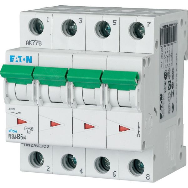 Miniature circuit breaker (MCB), 6 A, 4p, characteristic: D image 6