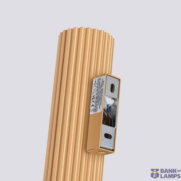 FUNCTIONAL WALL LAMP FOR LIVING ROOM FROM THE KARBON SERIES, GOLDEN CYLINDRICAL SHAPE UP AND DOWN image 8