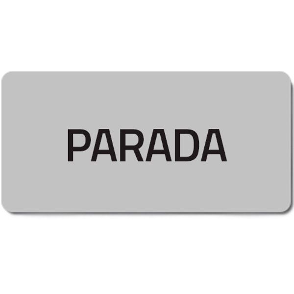 Adhesive label "PARADA" image 1