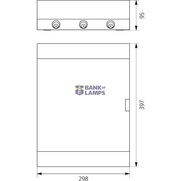Surface-mounted multimedia distribution board SRn-24/BM image 2