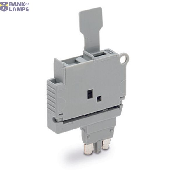 Fuse plug with pull-tab for 5 x 20 mm miniature metric fuse gray image 1
