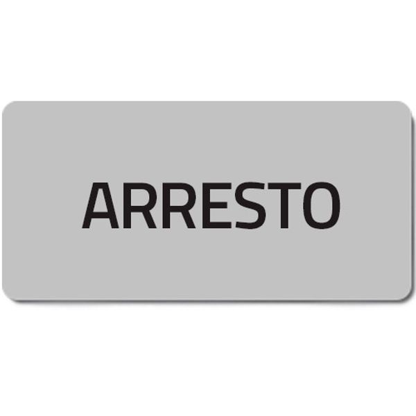 Adhesive label "ARRESTO" image 1