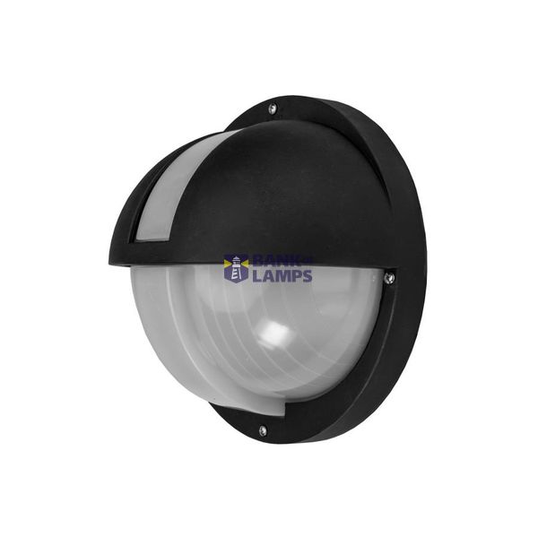 EMI, E27 with micorowave motion sensor, 25W, black-polypropylene, cover mat-polycarbonate, IP44, IK10, decorative cover image 1