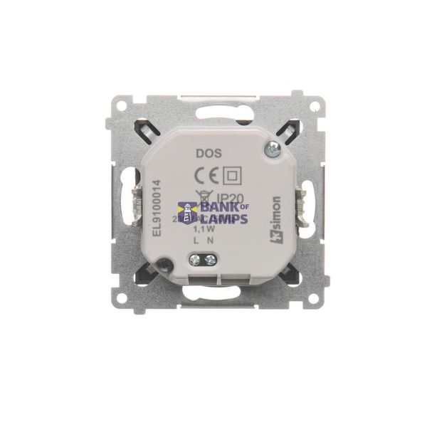 Single socket outlet with Schuko earthing, with shutters, module, 16A, quick connection, matt aluminum image 1