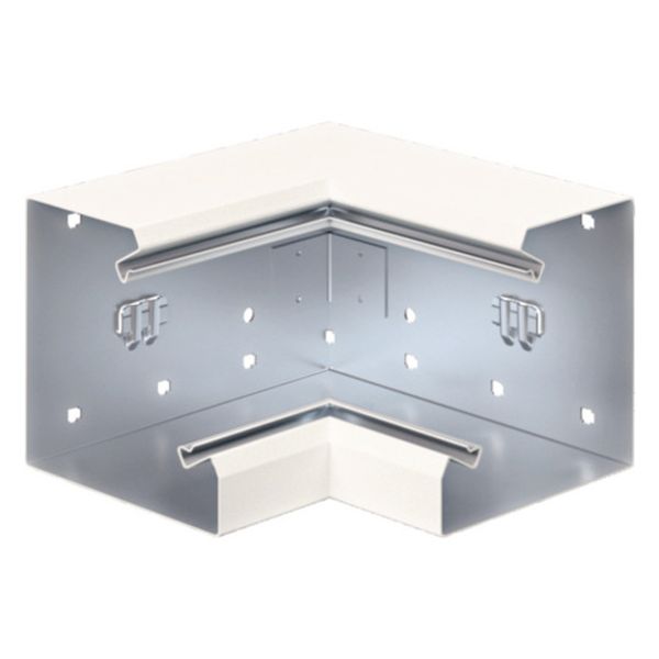 Inner corner base profile corner channel 115x110mm top part 80mm traffic white image 1