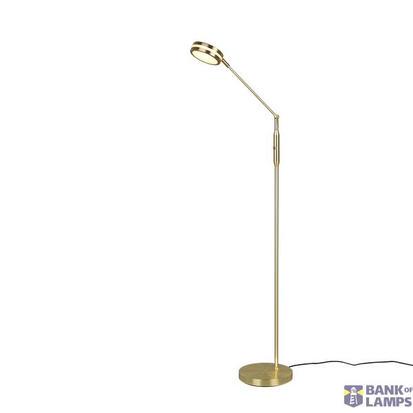 Franklin LED floor lamp matt brass image 1