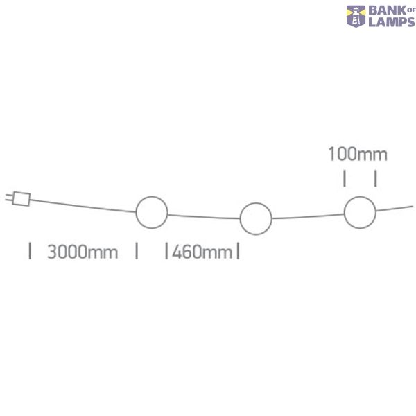 BLACK STRING LIGHTS 5,5m 6x1W EW IP65 230V/24V image 2
