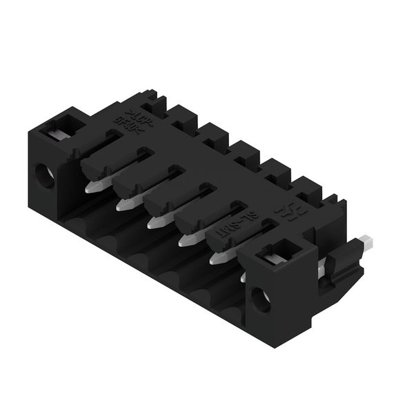 PCB plug-in connector, male header, Solder flange, THT/THR solder connection, 3.50 mm, Number of poles: 6, 180°, Solder pin length (l): 1.5 mm, tinned, black, Box image 4