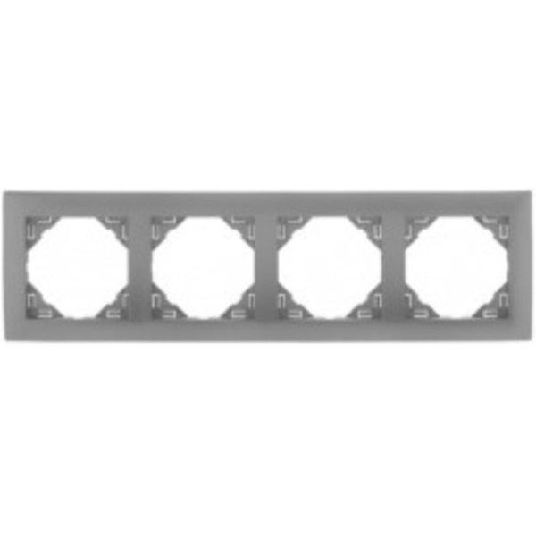 FOUR-GANG FRAME ALUMINIUM image 1