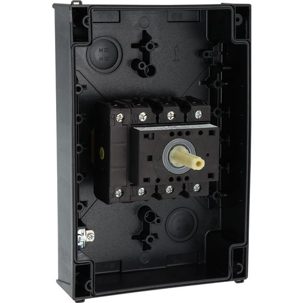 P3-63/I4/SVB/N Main switch, P3, 63 A, surface mounting, 3 pole + N, Emergency switching off function, With red rotary handle and yellow locking ring, Lockable in the image 12