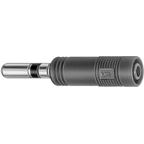 Reducer adapter, 4 mm socket to 6 mm plug, red, 14.1000 image 1