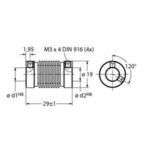 Accessories Bellows Coupling   RCS-19-10-06 image 1