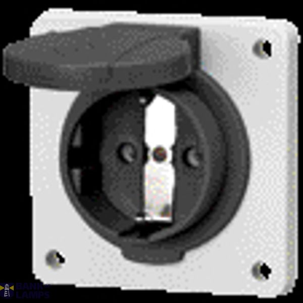 WCD inb 16A2P+A 230V IP54 SCHUKO zwart image 1