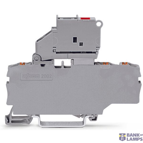 2202-1711/1000-542 3-conductor fuse terminal block; with pivoting fuse holder; with end plate image 2