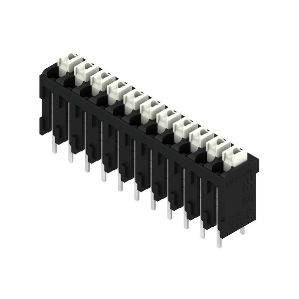 Printed circuit board terminals, 3.81 mm, Number of poles: 11, 180°, Solder pin length (l): 3.5 mm, black, PUSH IN with actuator, Clamping range, max. : 1.5 mm², Tape image 3