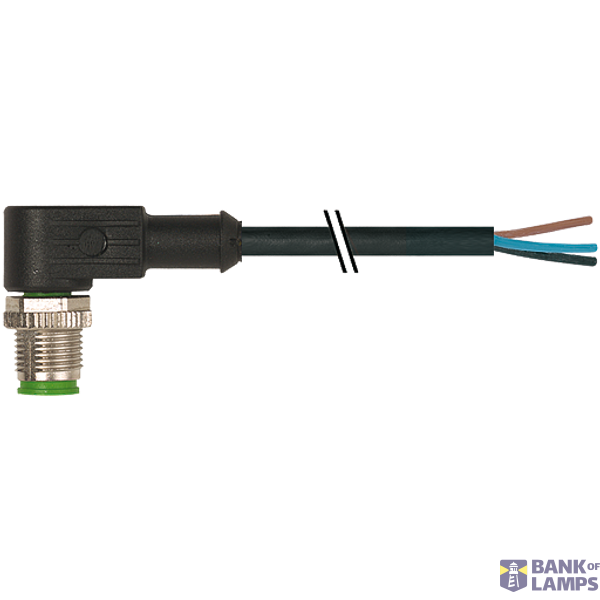 M12 male 90° A-cod. with cable PUR 5x0.34 bk 4.5m image 1