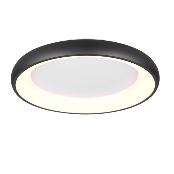 Cardona LED ceiling lamp 62 cm matt black image 1