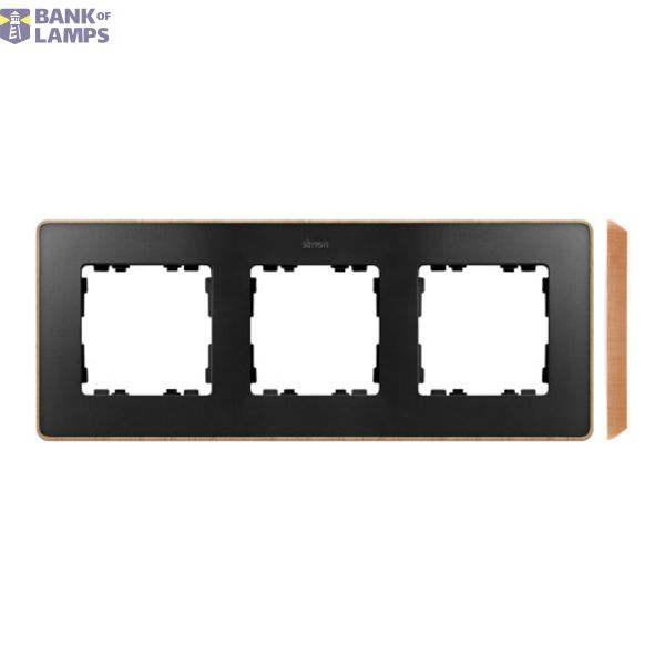 Triple frame, Graphite, wood base image 1