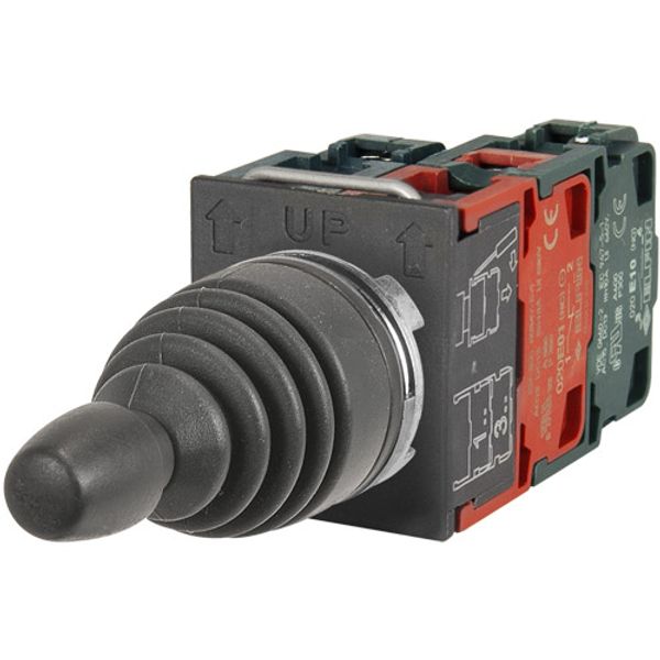 Joystick, 3-position,  1 Maintained  2 Spring Return, 1 N.C. + 2 N.O., H 55 image 1