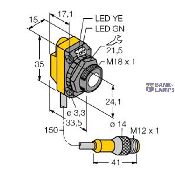 Ultrasonic Sensor diffuse mode sensor   QS18UNAEQPMA image 2