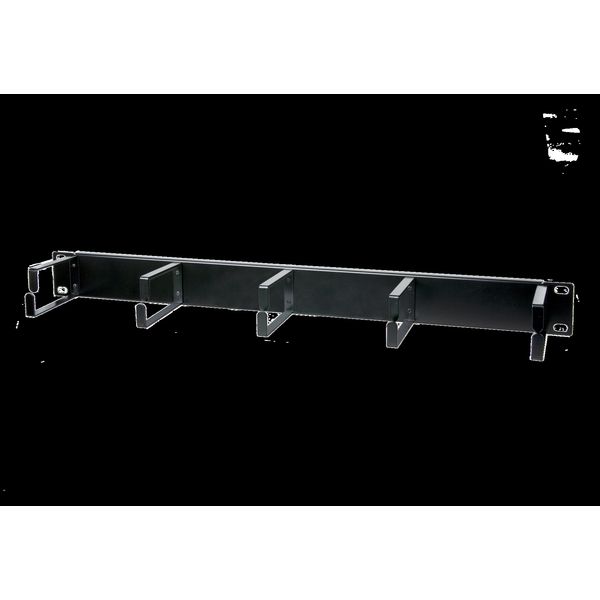 Cable manager 19 inches/1RU 75 mm RAL 9005 black image 2