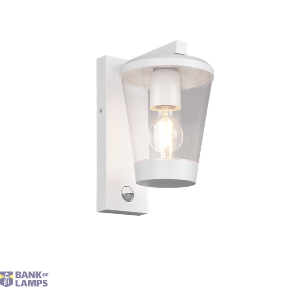 Cavado wall lamp E27 matt white motion sensor image 1
