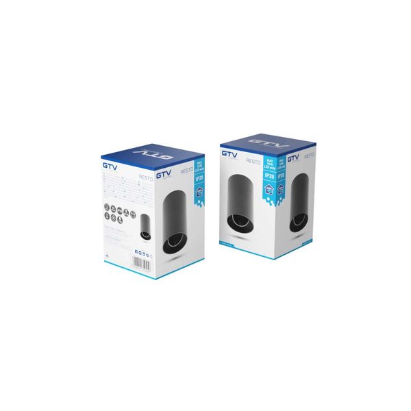 Ceiling luminaire housing RESTO, max. 10 W (LED ONLY), Ø80x125 mm, IP20, PC, black image 2