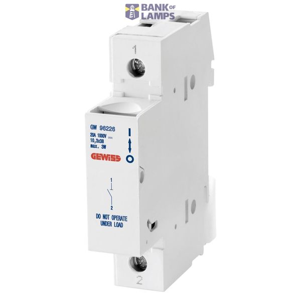 DISCONNECTABLE FUSE HOLDER - 1P 10.3X38 1000V DC 20A - 1 MODULE image 3