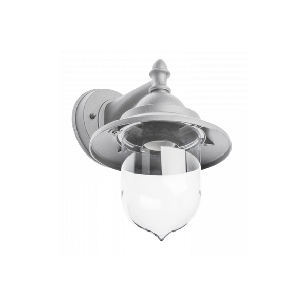 Facade luminaire TOSKANA, E27, max. 60 W, IP54, gray image 1