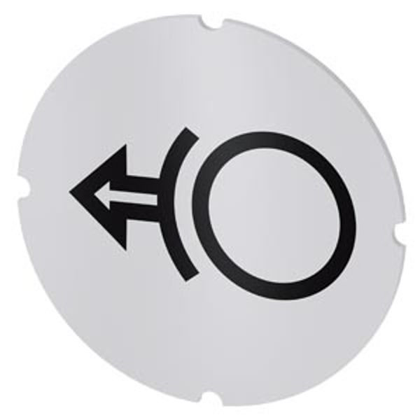 Inscription plate for illuminated pushbutton, round, milky, icon: Release brake image 1