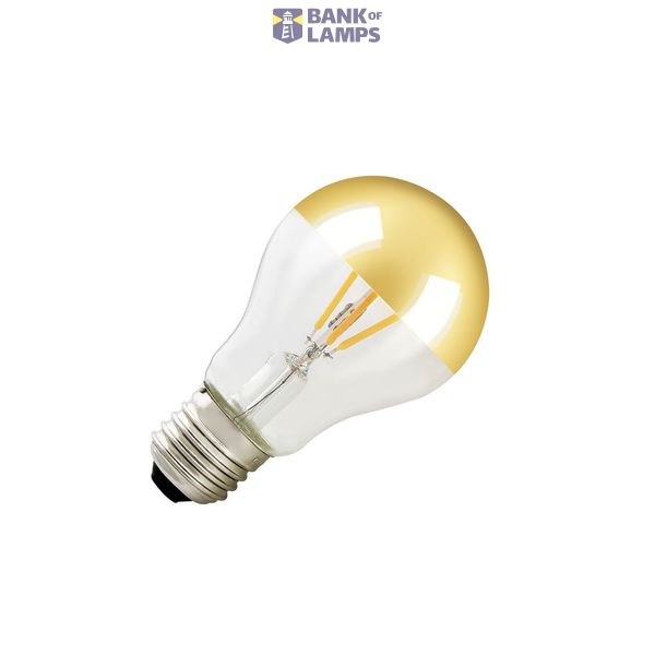 LED lamp with mirrored head, G125, E27, gold, 200lm, 180°, dimmable image 1