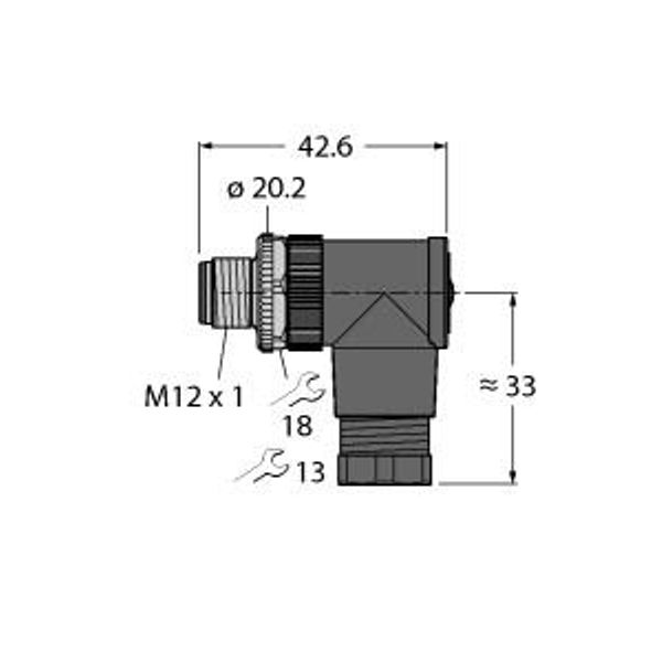 Field-Wireable Connector Male Connector M12 × 1, Angled   BS8241-0 image 1