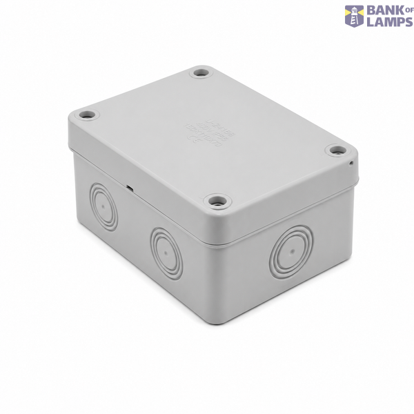 Watertight Junction Box (Screw-on Lid) GREY 100X100 IP65 image 1