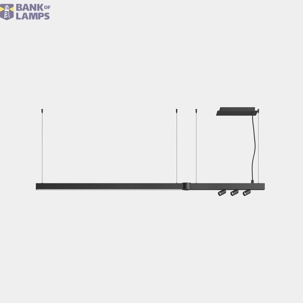 Lineal lighting system APEX_3_SPOTS_D30_AW48_49_51_52_53_54 21W LED warm-white 3000K CRI 95 DALI Black IP40 1849lm image 1