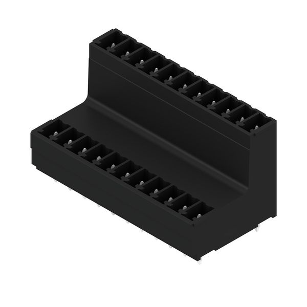 PCB plug-in connector, male header, closed side, THT/THR solder connection, 3.81 mm, Number of poles: 22, 180°, Solder pin length (l): 3.2 mm, tinned, black, Box image 2